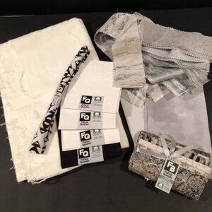 JOANN Fabric Bundle - White & Gray - 2 LB 4.8 oz